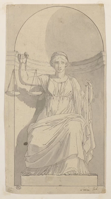 Statua della Giustizia, in una nicchia - Louvre, Parigi